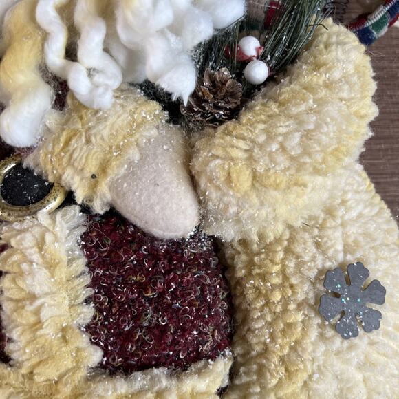 Christmas “Warm Welcome” Door Hanger – Santa & Snowman Holding Hands, Holiday - Picture 4 of 10